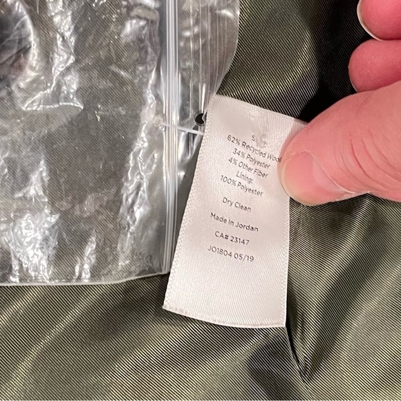 TALBOTS Olive Green Wool Stretch blazer jacket business career Made in italy 14 - Picture 10 of 10